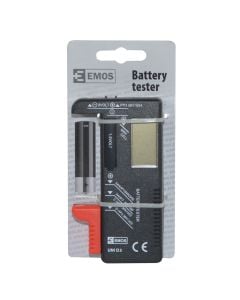UNI BATTERY TESTER LCD AAA, AA, C, D, 9V, 4 Ω, 11x6x2.5 cm