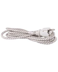 Textile cord 3x0,75mm2 WH/GREY
