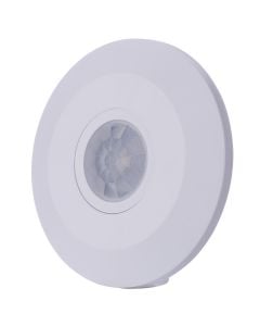 Motion Sensor IR IP20, 10s - 15 min, 6m, 2000W, 360°,  white color