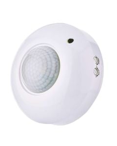 Motion Sensor IR IP20, 10s - 7 min, 6m, 1200W, 360°,  white color