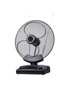 UVR-AV022 INDOOR ANTENNA  ,Lte DAB/DVB-T/T2,  47 dBi, 160–230 MHz, 470–790 MHz, DC
6 V/50 mA, 1.5 m kabell, 230 × 240 × 128 mm, black color, IP20