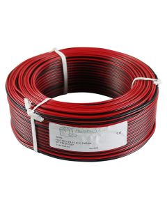 Audio cable 2x0.5 mm², black/red