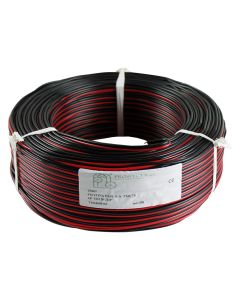 Audio cable 2x0.75 mm², black/red