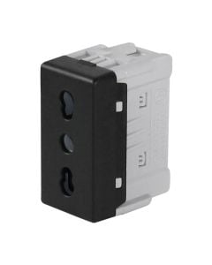 GEWISS Italian socket 2P+T 16A  (Bivalente) black color