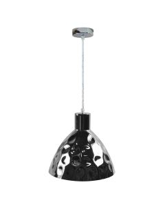 Pendant lamp, E27 1x60W,glass,chrome color,DIA30CM