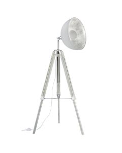 Floor lamp TRIO Liåge 1xE27,  max.60 W,  Ø80x120-160 cm, matal/wood, grey/white color
