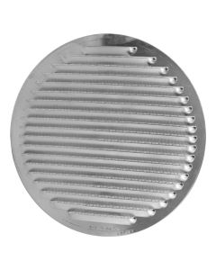 Aluminium round grille with spring clips and mesh 160 - 200 mm