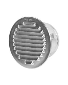 Aluminium round grille with spring clips and mesh 75 mm