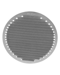 Aluminium round grille with spring clips and mesh 200 mm