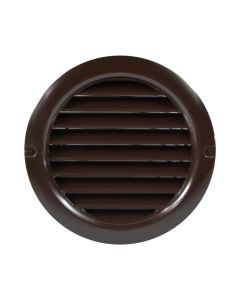 Flush fit round grille brown 100 mm