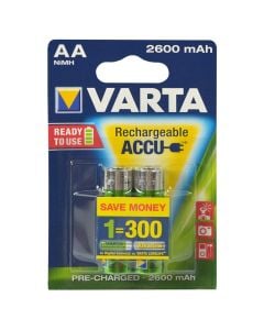 Varta AA te Rechargeable Professional ACCU R2U AA 2600 mAh Bli 2 4
