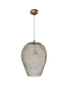 Pending Lamp Billy Brilliant  E27 , 1x60W, H112xD35 cm, bronze antique color, metal, IP20