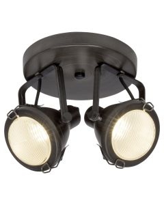 Wall lights Bentli Brilliant,  2xGU10, 7 W, 25.5x19.5x19.8 cm, black color, metal/glass, IP20