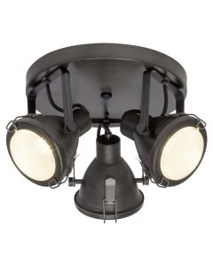 Wall lights Bentli Brilliant,  3xGU10, 7 W, 32x19.5x29.5 cm, black color, metal/glass, IP20