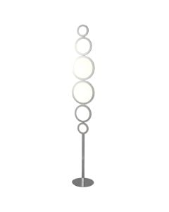 Floor Lamp, SMD LED, 32W,2500 Lm, 3000K, metal/aluminium/acrylicl, chrome, 22x19xH126 cm