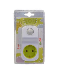 German standart socket with PIR sensor, 230 V, 10 A, 5 m, 3/5 min