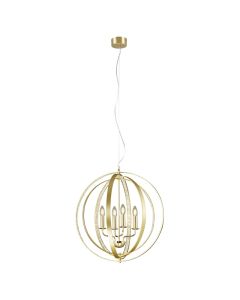 Pending light, Candela, 4xE14, max.40 W,  Ø56xH150 cm, matal, brass polished color, IP20