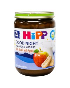 Baby food, with milk, biscuits and apple, HiPP Organic