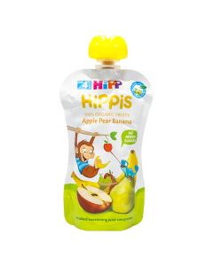 Baby puree, with apple, pear and banana, HiPP HiPPis