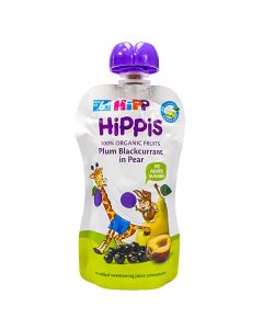 Baby puree, with plum, blackcurrant and pear, HiPP HiPPis