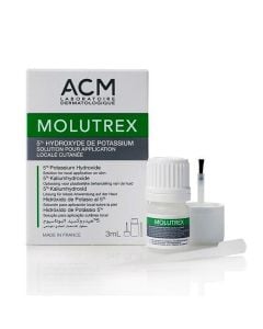 Treatment solution for cutaneous infections, ACM Molutrex, 3 ml