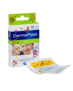 Colorful adhesive plaster for kids, Hartmann DermaPlast® Kids, 20 pieces