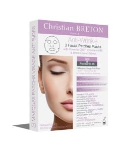 Cellulose sheet mask for face treatment, Christian Breton Anti-Wrinkle, 3 pieces