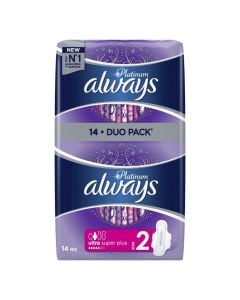 Sanitary pads for longer protection, Always Platinum Super Plus