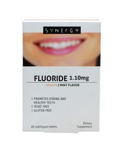 Fluoride food supplement, Fluoride Synergy, in the form of tablets that are placed under the tongue