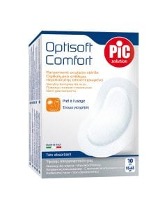 Optisoft Comfort, sterile eye gauze, highly absorbent. 10 pieces,95 X 65 Mm.