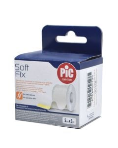 Soft Fix, plaster for sensitive skin. 5 Cm X 5 M.