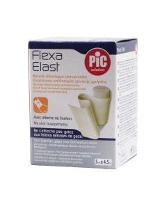 Elastic bandage with dimensions of 5 cm X 4.5 m, 12 pieces