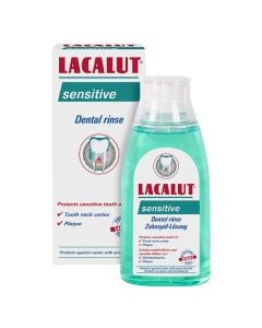 Antibacterial mouthwash solution, Lacalut Sensitive, 300 ml
