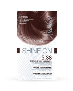 Permanent hair dye, 5.38 Chocolate Light Brown, Shine On, BioNike, 50 + 75 ml