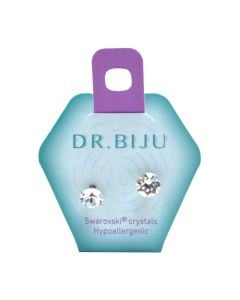 Hypoallergenic metal earrings, with Swarovski® crystals, Dr. Biju