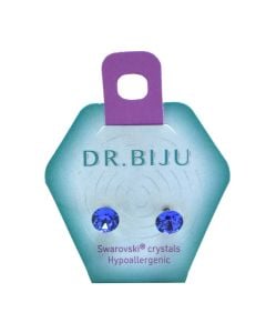 Hypoallergenic metal earrings, with Swarovski® crystals, Dr. Biju
