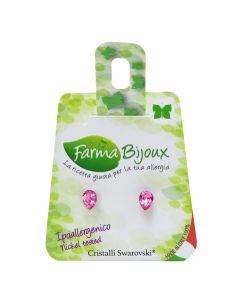 Hypoallergenic metal earrings, with Swarovski® crystals, Dr. Biju