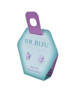 Hypoallergenic metal earrings, with Swarovski® crystals, Dr. Biju