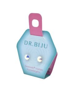 Hypoallergenic metal earrings, with Swarovski® crystals, Dr. Biju
